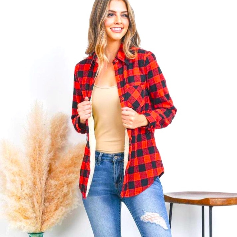 Med flannel long sleeve shirt